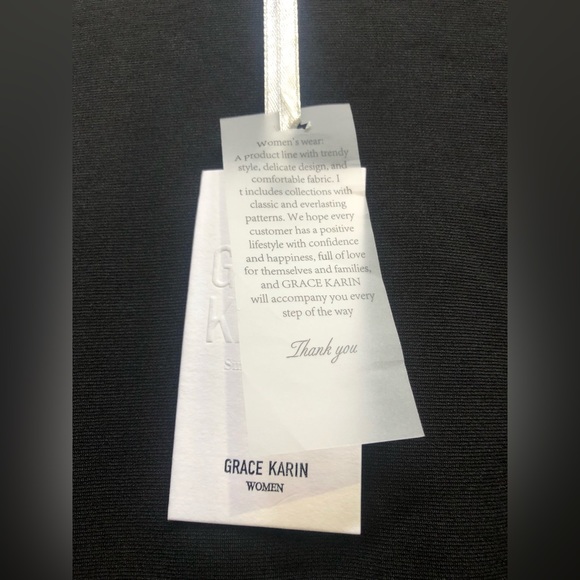 GRACE KARIN 3/4 Ruffle Sleeve Slim Fit Business Black Pencil Dress, Size Large - Picture 4 of 9